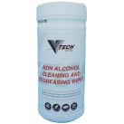 V Tech SMT Non Alcohol cleaning and degreasing wipes (Tub of 100 Wipes)