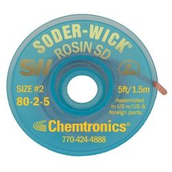 Chemtronics SW18025 Soder-Wick® Rosin SD VACUPAK™ ESD Safe 1.5mm x 1.5m