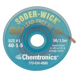 Chemtronics SW40-1-5 Soder-Wick® Lead-Free SD ESD Safe 0.8mm x 1.5m