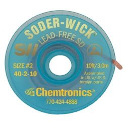 Chemtronics SW40-2-10 Soder-Wick® Lead-Free SD ESD Safe 1.5mm x 3.0m