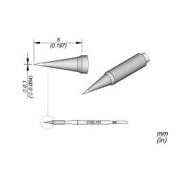 JBC C105 101 NANO TIP 0.1 mm Cartridge Conical Diam. 0.1