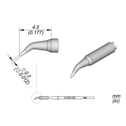 JBC C105 105 NANO TIP 0.3 mm Conical Bent  Diam. 0.3