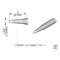 JBC C105 107 NANO TIP 0.8 mm Cartridge Conical  Diam. 0.8