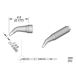 JBC C105 110 NANO TIP 0.5 mm Conical Bent  Diam. 0.5