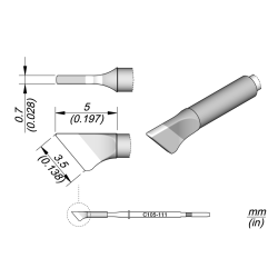 JBC C105 111 NANO TIP 3.5 x 0.7 mm Cartridge Blade 3.5 x 0.7