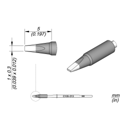 JBC C105 213 NANO TIP 1.8 x 0.5 mm Cartridge Chisel 1 x 0.3 S1