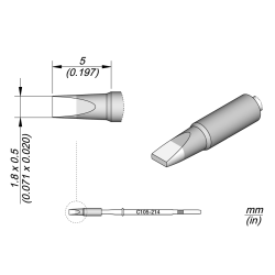 JBC C105 214 1.8 x 0.5 mm Cartridge Chisel 1.8 x 0.5 S1