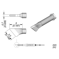 JBC C115 111 NANO TIP 3.8 x 0.7 mm Cartridge Blade 3.8 x 0.7