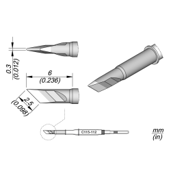 JBC C115 112 NANO TIP 2.5 X 0.3 mm Cartridge Knife  2.5x0.3