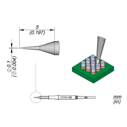 JBC C115 126 NANO TIP 0.1 mm Cartridge Conical Diam. 0.1