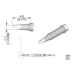 JBC C115 128 NANO TIP 1 mm Cartridge Spoon Diam.1