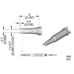 JBC C115 132 NANO TIP 0.1 mm Cartridge Chip for 0201