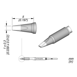 JBC C115 213 NANO TIP 1 X 0.3 mm Cartridge Chisel 1x0.3 S1