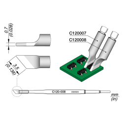 JBC C120 008 TWEEZER CARTRIDGE 3.5 mm Cartridge Blade 3.5 Left