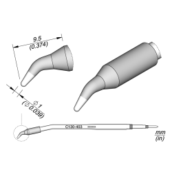 JBC C130 403 LEAD FREE CARTRIDGE 1 mm Conical Bent Diam. 1