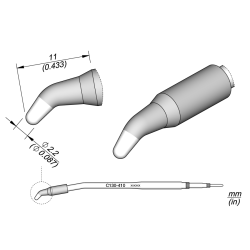 JBC C130 410 LEAD FREE CARTRIDGE 2.2 mm Conical Bent Diam. 2.2