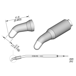 JBC C130 416  LEAD FREE CARTRIDGE 3 mm Conical Bent Diam. 3