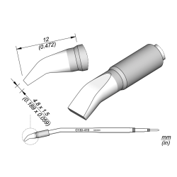 JBC C130 419  LEAD FREE CARTRIDGE 4.8 x 1.5 Chisel Bent 4.8 x 1.5