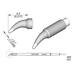 JBC C210 004 TIP CARTRIDGE 0.7 mm Conical Bent Diam. 0.7