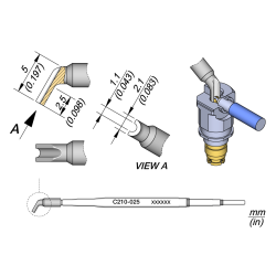 JBC C210 025 TIP CARTRIDGE Diam.1.1 mm Special Diam. 1.1