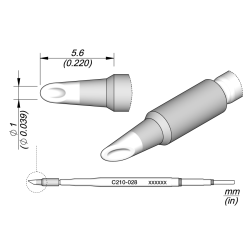 JBC C210 028 TIP CARTRIDGE 1 mm Cartridge Spoon Diam. 1