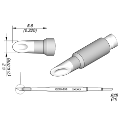 JBC C210 030 TIP CARTRIDGE 2 mm Cartridge Spoon Diam.2