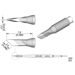 JBC C210 033 TIP CARTRIDGE 2.5 x 0.3 mm Cartridge Knife  2.5 x 0.3