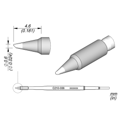 JBC C210 036 TIP CARTRIDGE Bevel Diam. 6