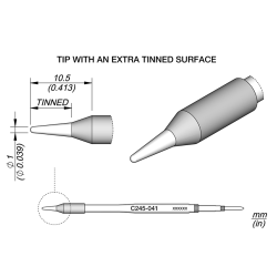 JBC C245 041 TIP CARTRIDGE 1 mm Cartridge Conical Diam. 1 S2