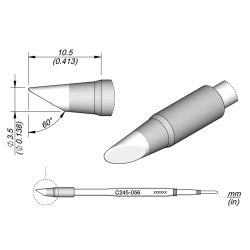 JBC C245 056 TIP CARTRIDGE 3.5 mm Cartridge Bevel Diam. 3.5 HT