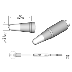 JBC C245 107 TIP CARTRIDGE 3 mm Cartridge Conical Diam. 3 HT