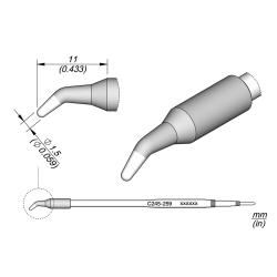 JBC C245 259 TIP CARTRIDGE 1.5 mm Conical Bent Diam. 1.5