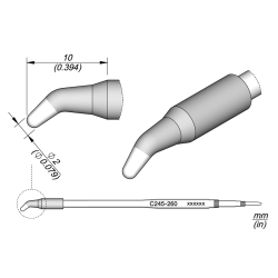 JBC C245 260 TIP CARTRIDGE 5 mm Conical Bent Diam. 2 HT