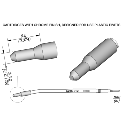 JBC C245 312 TIP CARTRIDGE 3.2 mm Heat Stacking Diam. 3.2
