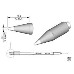 JBC C245 403 TIP CARTRIDGE 1 mm Cartridge Conical Diam. 1 HT