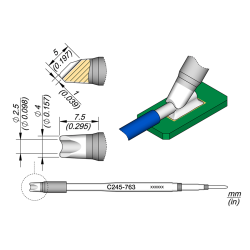 JBC C245 763 TIP CARTRIDGE Diam. 2.5 mm Cartridge Barrel Diam. 2.5