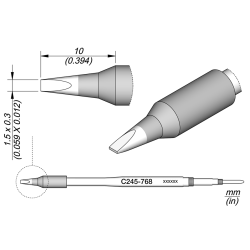 JBC C245 768 TIP CARTRIDGE 1.5 x 0.3 mm Cartridge Chisel 1.5 x 0.3