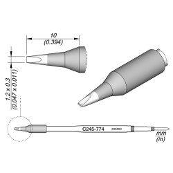 JBC C245 774 TIP CARTIDGE 1.2 x 0.7 mm Cartridge Chisel 1.2 x 0.3