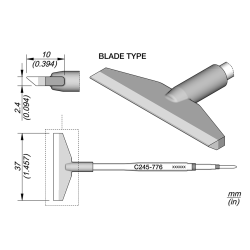 JBC C245 776 TIP CARTRIDGE A = 37 mm Cartridge Blade 37.0