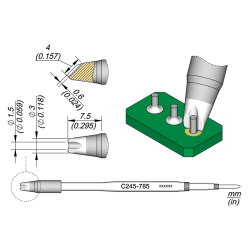 JBC C245 785 TIP CARTRIDGE Diam. 1.5 mm Cartridge Barrel Diam. 1.5