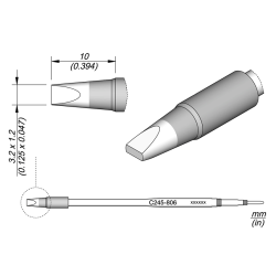 JBC C245 811 TIP CARTRIDGE * 20 mm longer Cartridge Chisel 3.2 x 1.2 L