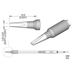 JBC C245 844 TIP CARTRIDGE * 20 mm longer Cartridge Chisel 1. 8 x 0. 8 L