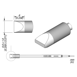 JBC C245 866 TIP CARTRIDGE * 20 mm longer Cartridge Chisel 6.6 x 1.8 HT L