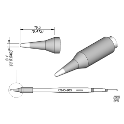 JBC C245 903 TIP CARTRIDGE 1 mm Cartridge Conical Diam. 1 S1