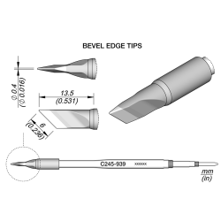 JBC C245 939 TIP CARTRIDGE A =  6 mm B = 0.4 mm Cartridge Knife 6. 0 x 0. 4