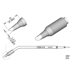 JBC C250 414 TIP CARTRIDGE 2.2 mm Cartridge Bevel Diam. 2. 2 for AL250 & AP250