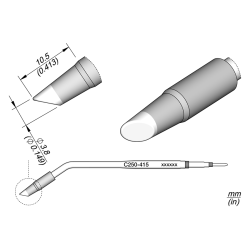 JBC C250 415 TIP CARTRIDGE 3.8 mm Cartridge Bevel Diam. 3. 8 for AL250 & AP250