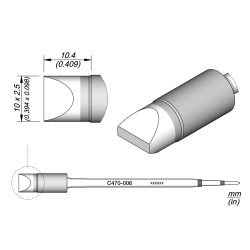 JBC C470 006 TIP CARTRIDGE 10 x 2.5 mm Cartridge Chisel 10 x 2.5