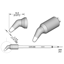 JBC C470 008 TIP CARTRIDGE Diam.15 mm RF Shield Removal Diam. 15