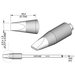 JBC C470 009 TIP CARTRIDGE 5.5 x 1.5 mm Cartridge Chisel 5.5 x 1.5